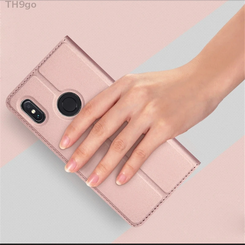 Кожаный чехол бумажник с отделением для карт и подставкой Xiaomi Redmi 6A 6 Note Pro