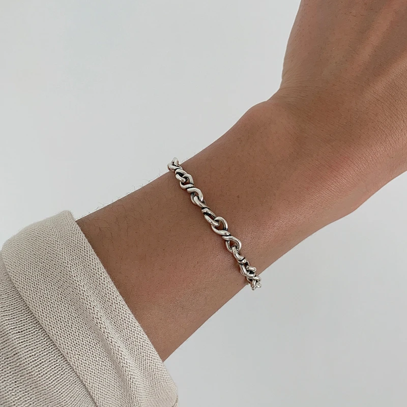 Женский браслет цепочка из серебра 925 пробы|Гибкие и жесткие браслеты| |