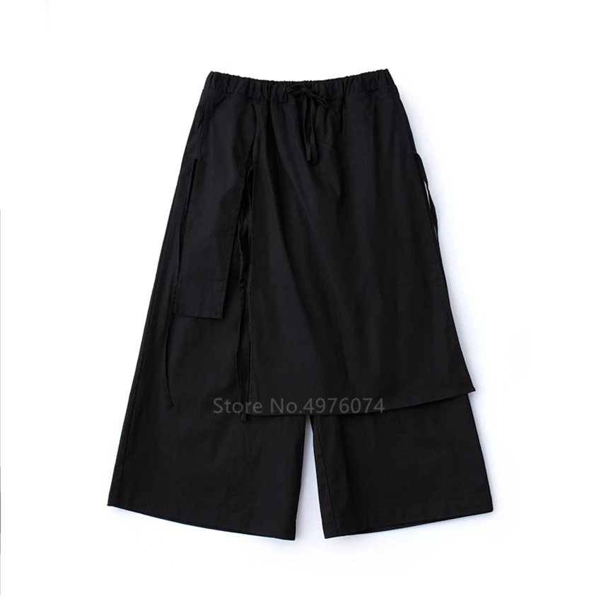 Кимоно мужское свободное до щиколотки штаны с широкими штанинами юбка в японском