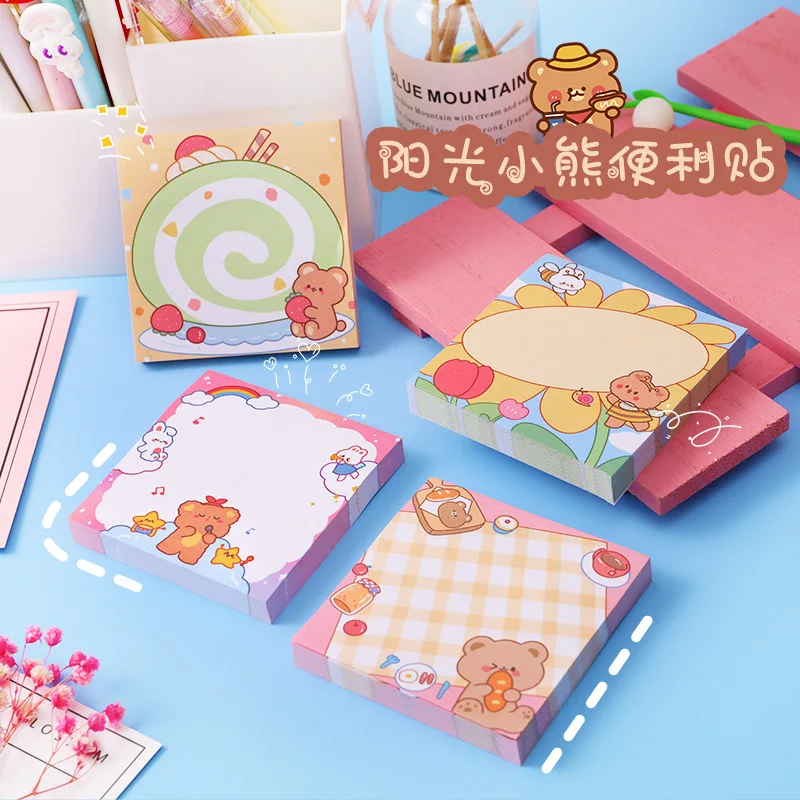 Записная книжка для девочек портативный мультяшный блокнот Стикеры сообщений