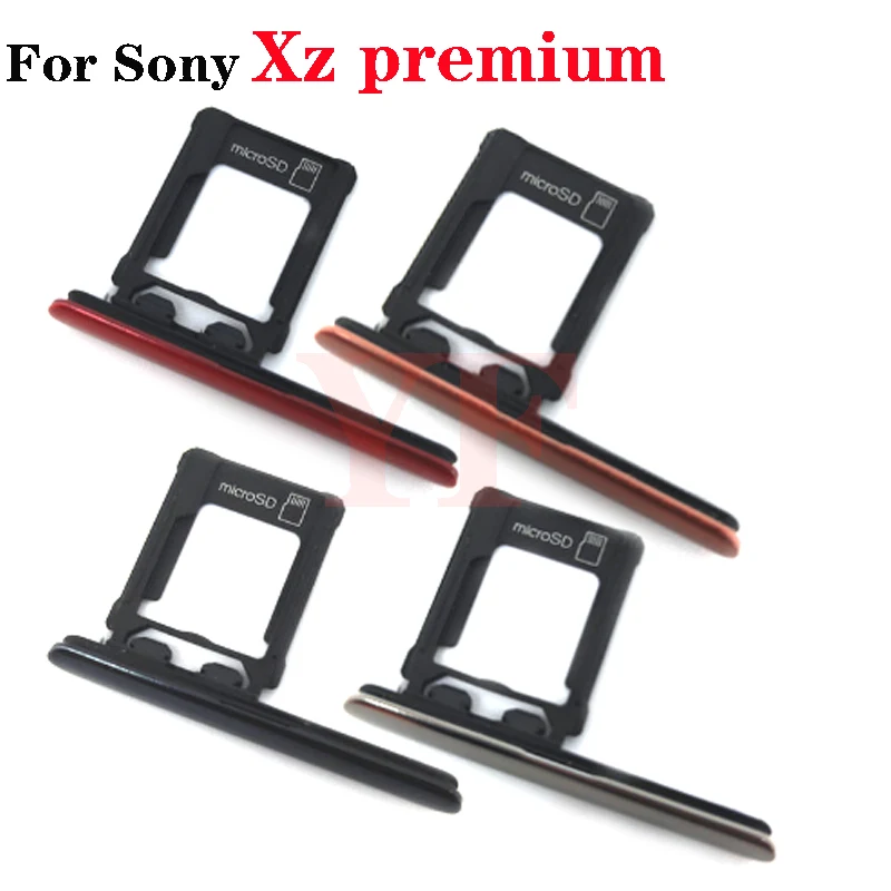 Фото Для Sony Xperia XZ Premium XZP G8142 G8141 лоток для Sim-карты слот с боковой заглушкой ЧАСТЬ SD-карты