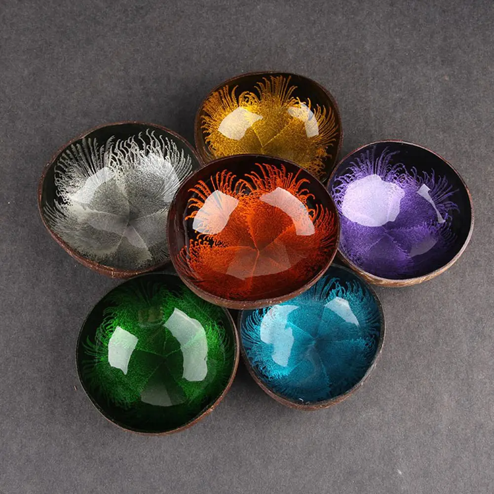 Всплеск чернил Кокосовая Скорлупа конфеты хранения миска контейнер стол