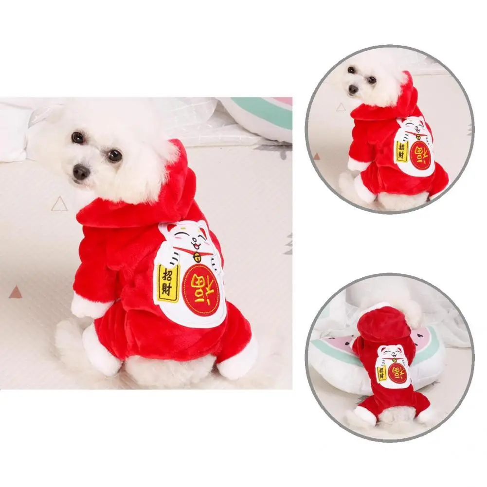 

Мягкая флисовая куртка красного цвета для кошек и собак, неусадочный костюм для щенков