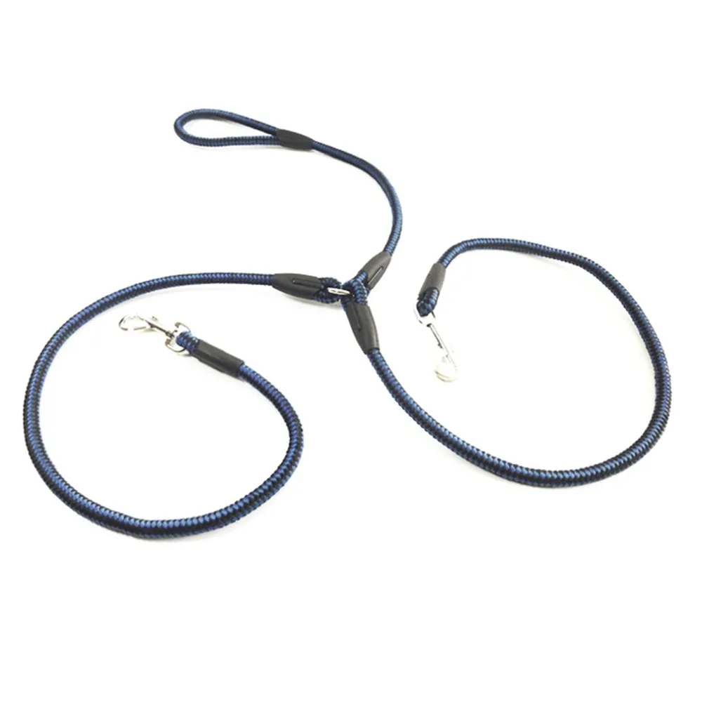 Модная нейлоновая лента двойной собачий поводок веревка плетеная для ходьбы