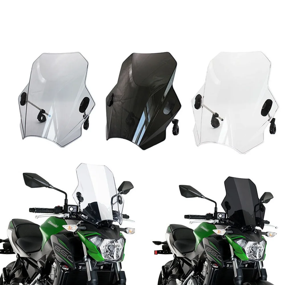 

Universal Motorcycle Windscreen Windshield Covers Screen Smoke Lens Motorbikes Deflector