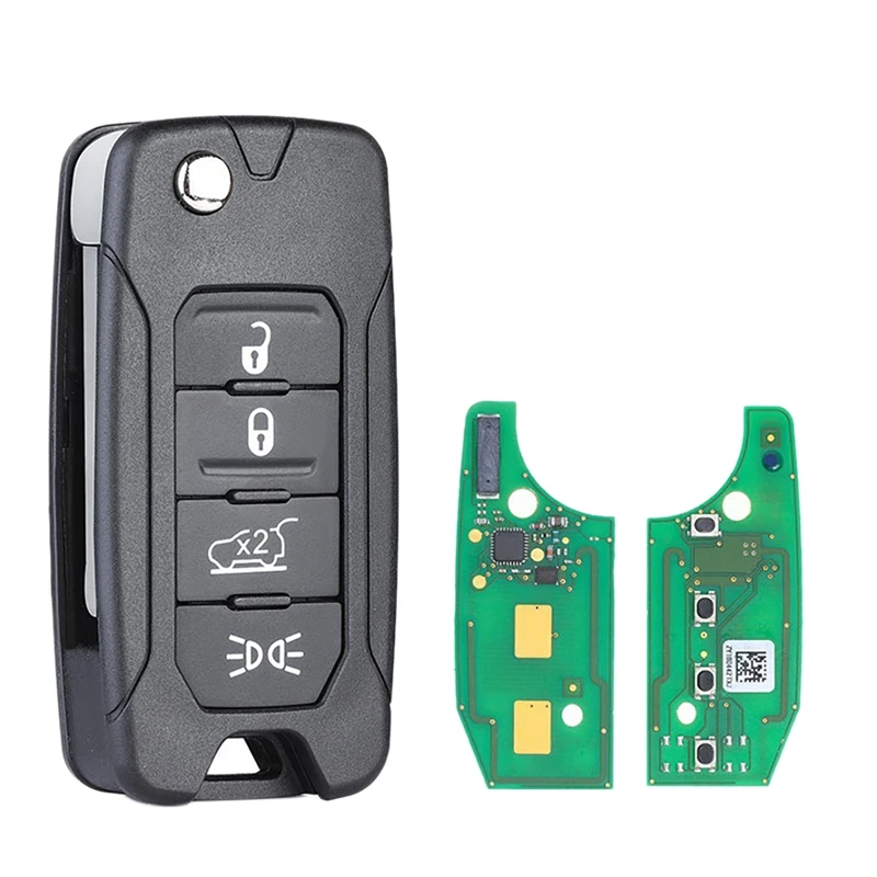 

Car Keyless Entry Remote Key with 4 Button 433.92MHz ID48 Chip for Jeep Renegade 2015-2018 for Fiat 500X 2016-2019
