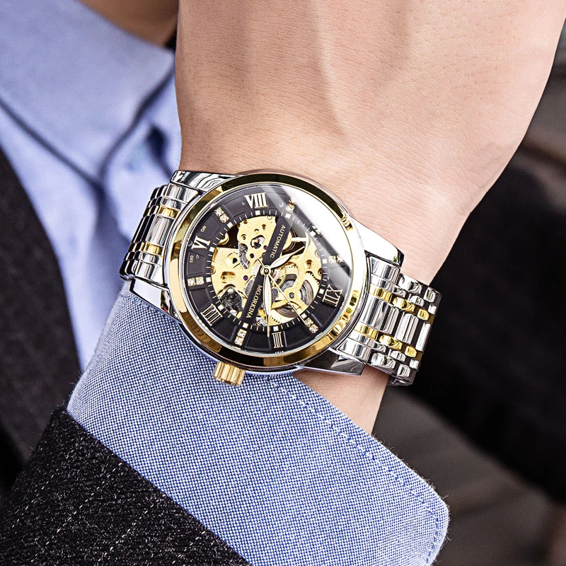 Часы-скелетоны Мужские механические с автоподзаводом MGORKINA 2020 | Наручные часы