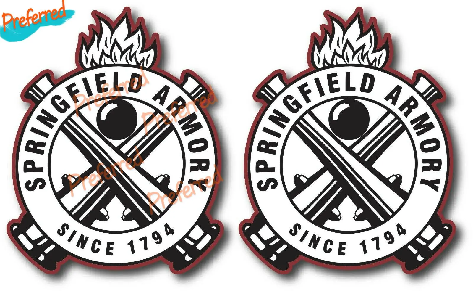 

2x Springfield Armory Decal Sticker Truck Gun Window Car Firearm XD for Cup, Laptop, Glass Door，car Cooler Logo or Sticker Decal