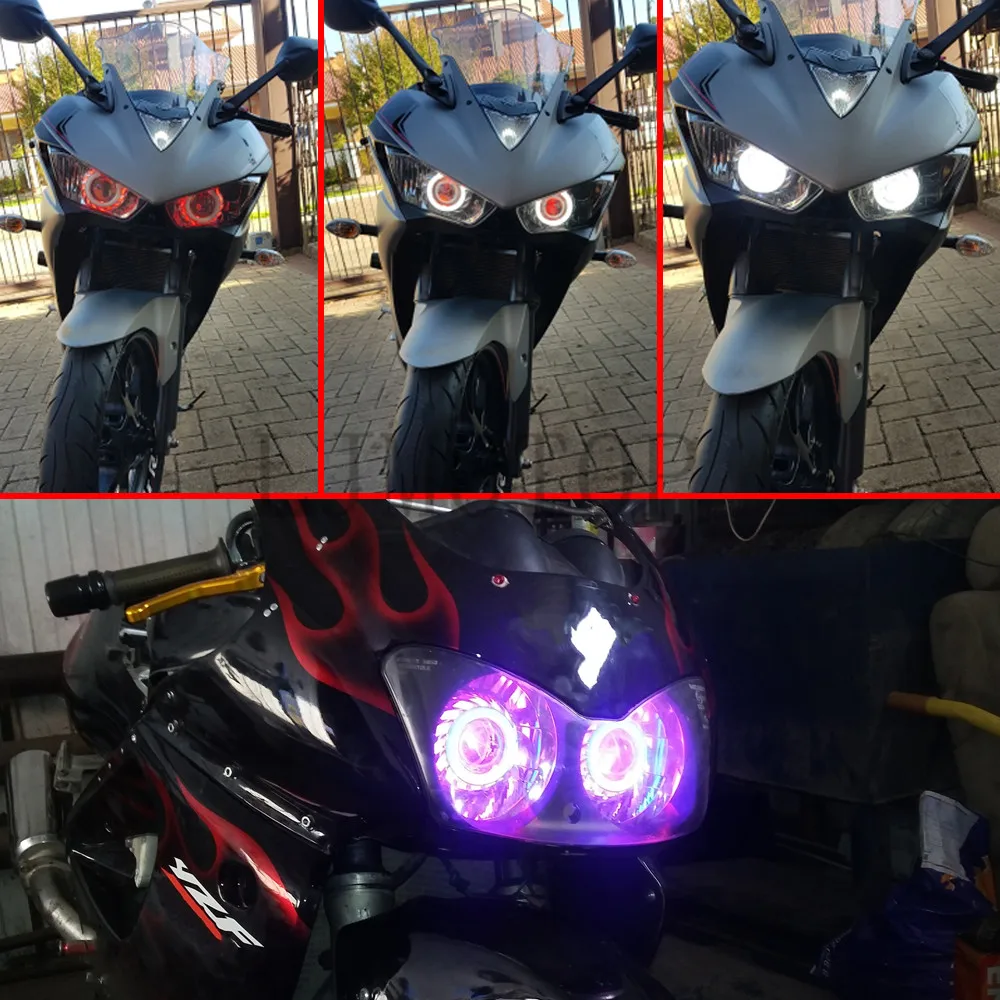 Светодиодный фонарь для мотоцикла ангельские глазки 2000LM Hi/Lo/стробоскоп Suzuki GSXR GSX-R