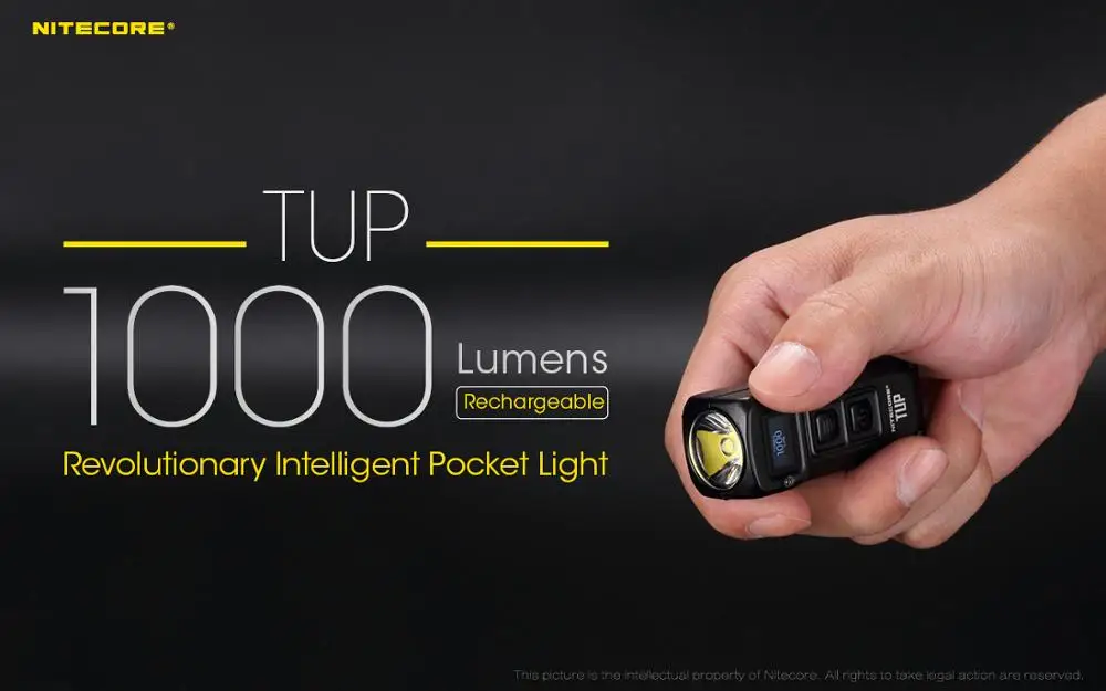 NITECORE TUP мини фонарик Макс 1000 лм расстояние луча 180 м революционная интеллектуальная люстра EDC USB перезаряжаемый портативный фонарик