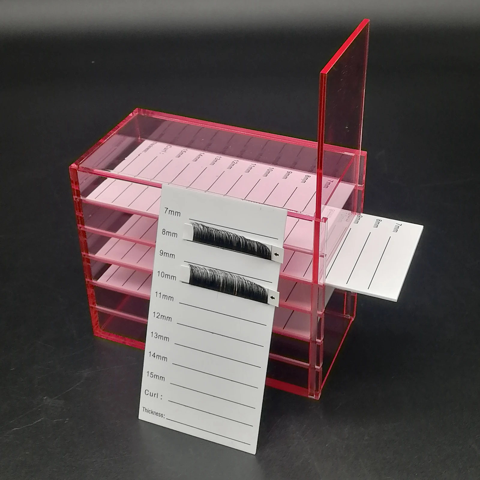 

Acrylic 5 Layers Clear Eyelash Storage Box Makeup Organizer Eyelashes