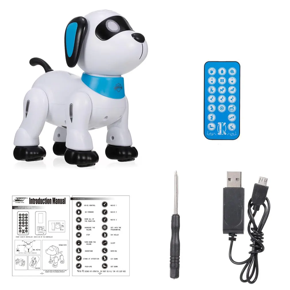 

Электронная собака-робот трюковая собака с дистанционным управлением игрушка-робот собака с голосовым управлением музыкальная танцевальн...