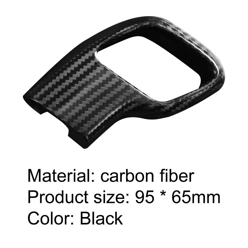 

Gear Shifter Knob Trim Waterproof Self-adhesive Carbon Fiber Trim Black Gear Shift Head Sticker for Ford F150 Raptor 2017 2018