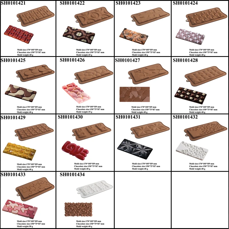 SHENHONG куски конфет инструменты для выпечки форма шоколада антипригарная