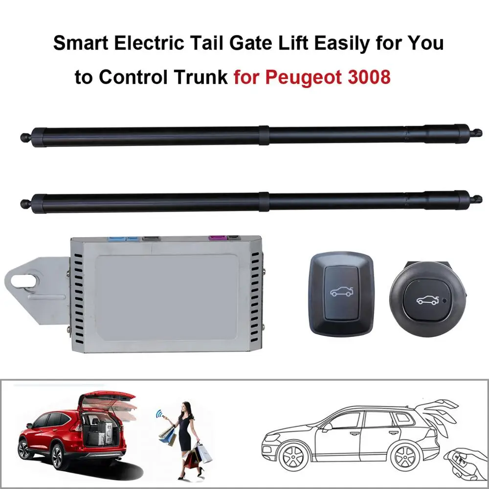 

Car Smart Auto Electric Tail Gate Lift for Peugeot 3008 Remote Control Set Height Avoid Pinch With Latch