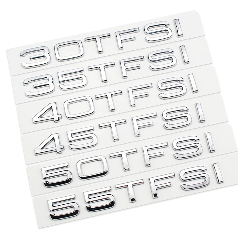 

Car Trunk Decoration 30 35 40 45 50 55 TFSI Emblem 3D Sticker For Audi A3 A4L A6L Q3 Q5 Q7 Car Styling Exterior Accessories
