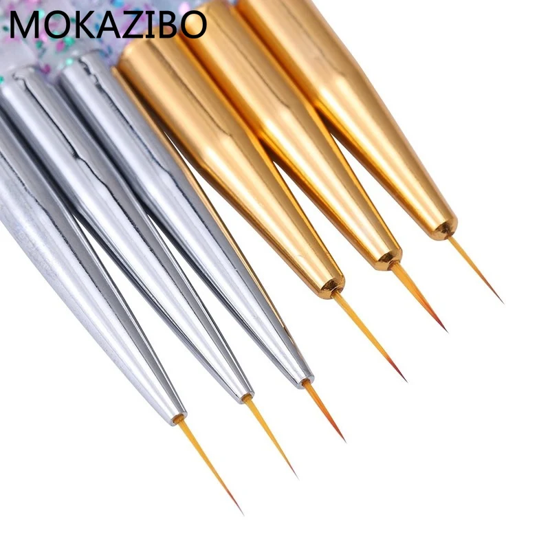 

3Pcs Acrylic French Stripe Nail Art Liner Brush Set 3D Tips Manicure Ultra-thin Line Drawing Pen Brushes Painting Tools#ZYNWY-38