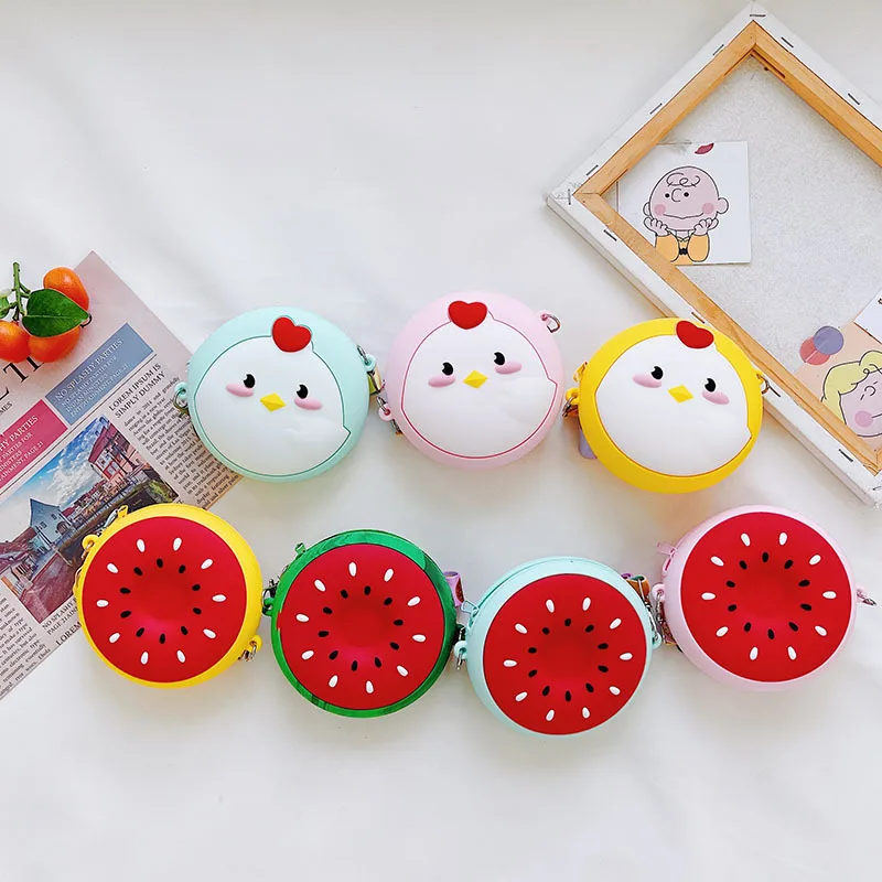 SB0003 New Fashion Cute Silicone Little Cat Bear Single Shoulder Bag Children Decorative Satchel Anime Sidebag