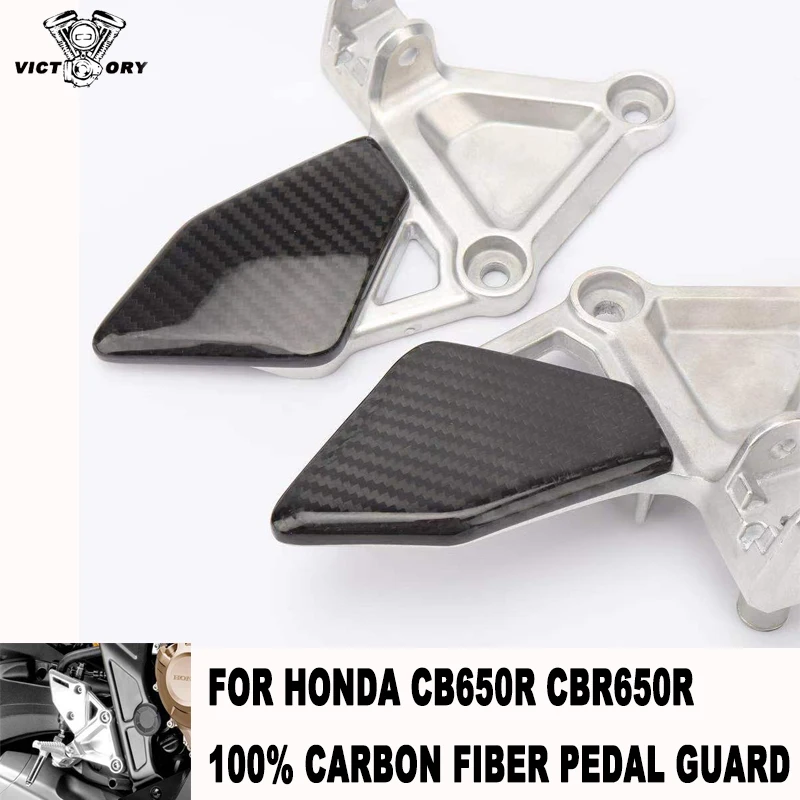 

Motorcycle Accessories 100% Carbon Fiber Foot Pedal Fairing Guard Plate Protective Shell for Cbr650r Cb650r 2017 2018 2019