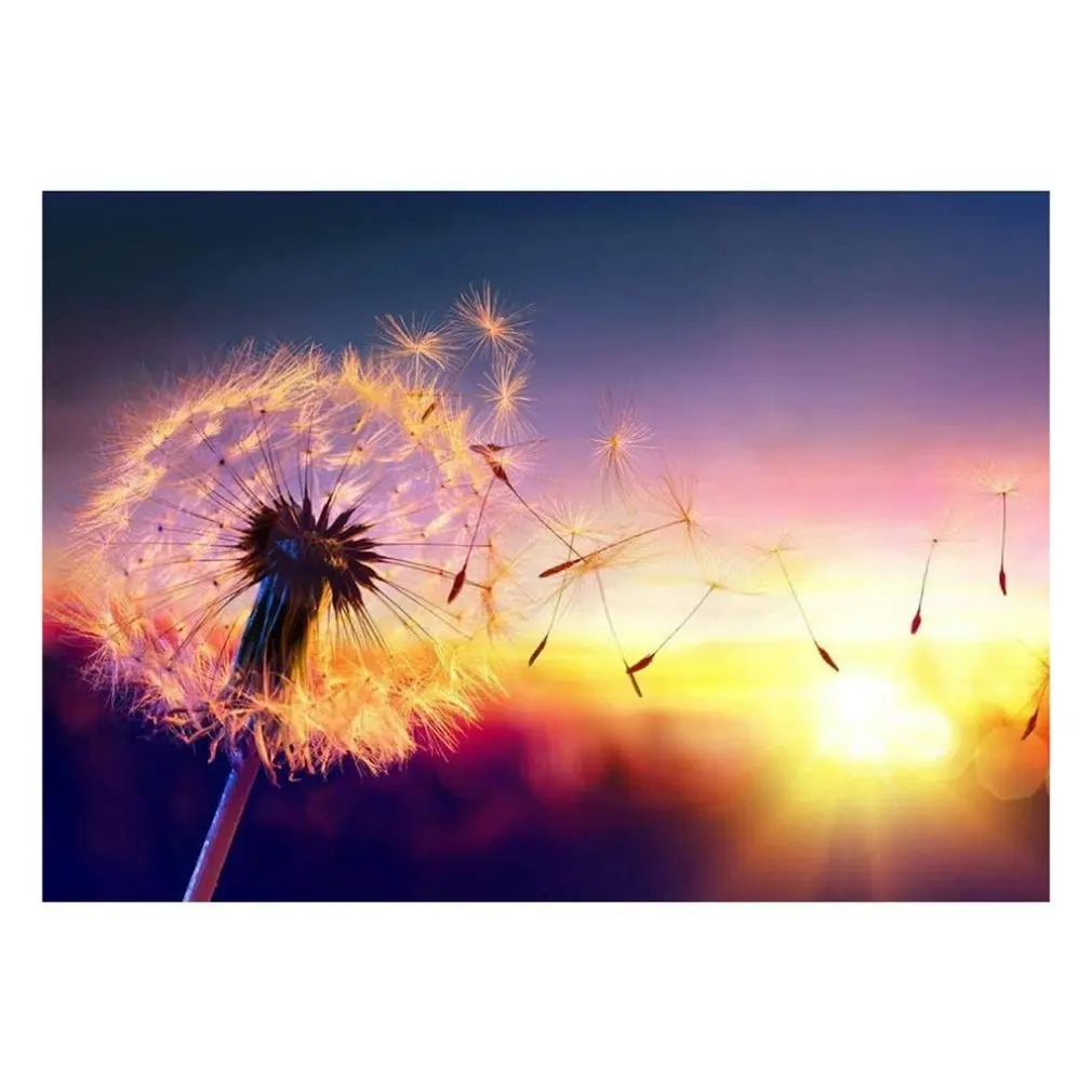 5D алмазное полное изображение цветок закат Одуванчик Сделай Сам Вышивка