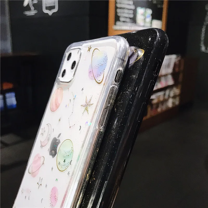 Блестящий Мягкий чехол из ТПУ для iphone 12 Pro 11Pro Max X XR XS mAX 7 8 Plus | Мобильные телефоны и