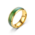 Новый температур-зондирования семь цветов Изменение цвета кольцо из нержавеющей стали светильник пластина обручальное кольцо 2020, модное ювелирное изделие, опт