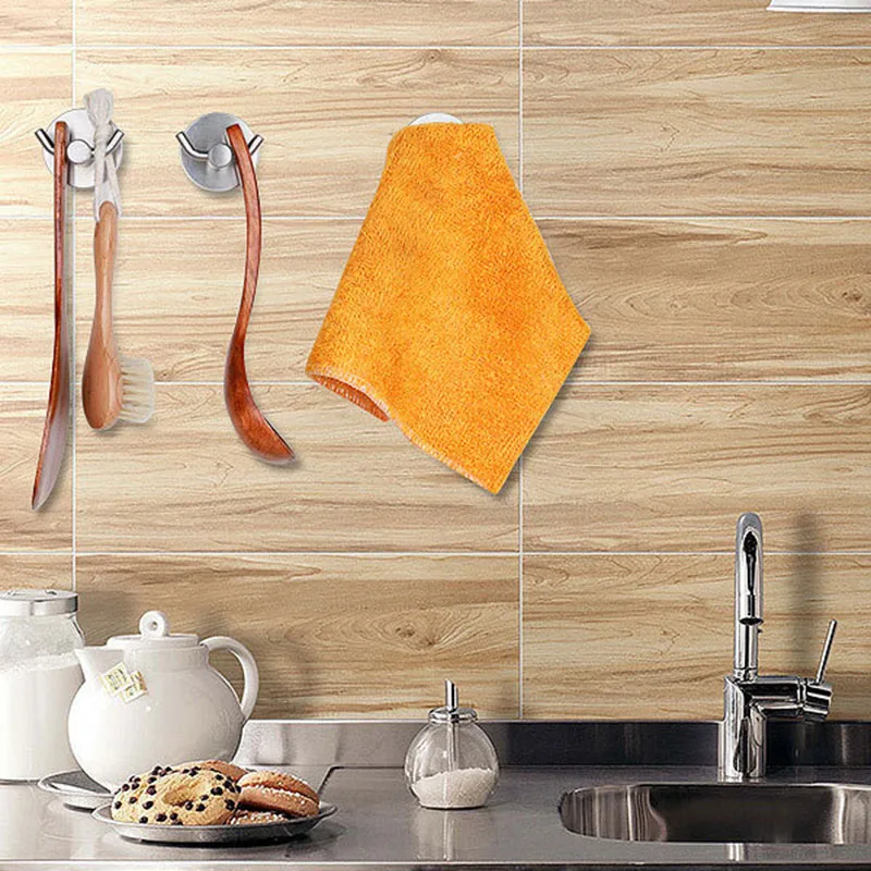 

4PCS Wall Hook Towel Hook for Bathroom Stainless Steel Coat Hook Rustproof Hook Hanger for Kitchen Hardware