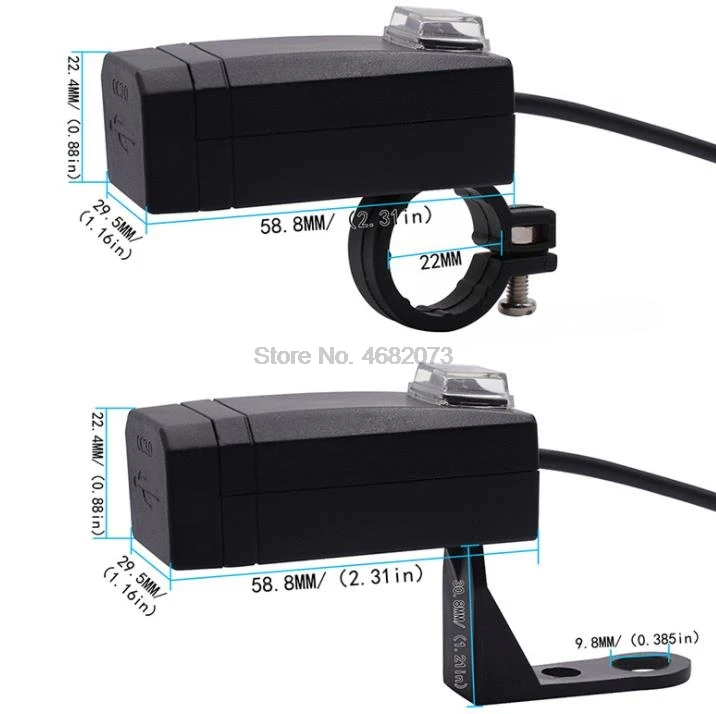 DHL или Fedex 20 шт. QC3.0 USB зарядное устройство для мотоцикла мото оборудование двойной