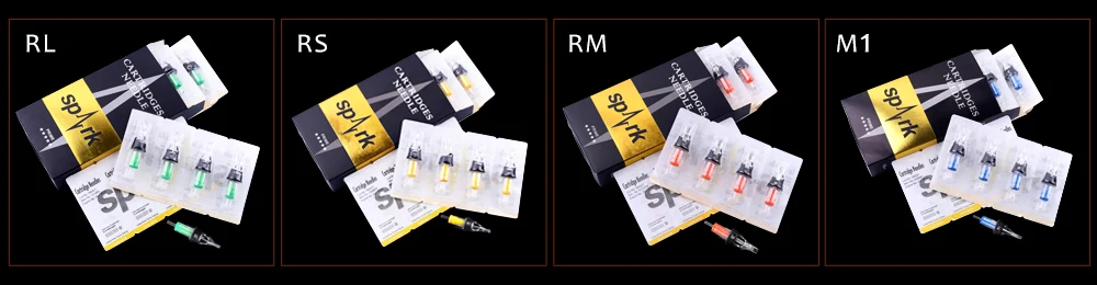 16 шт. SPARKCARTRIDGE иглы татуировки Радуга картридж Magnum и изогнутым направлением работы Magnum#10#12(0,30 мм и 0,35 мм игла) 1205/07/09/11/13M1 или см