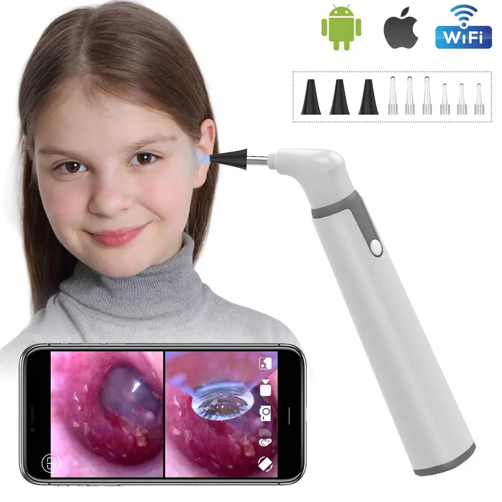 

Wifi Ear Otoscope 3.9mm Smart Wireless Portable Visual Earwax Cleaning Medical Endoscope Camera for iPhone Android Phone iPad