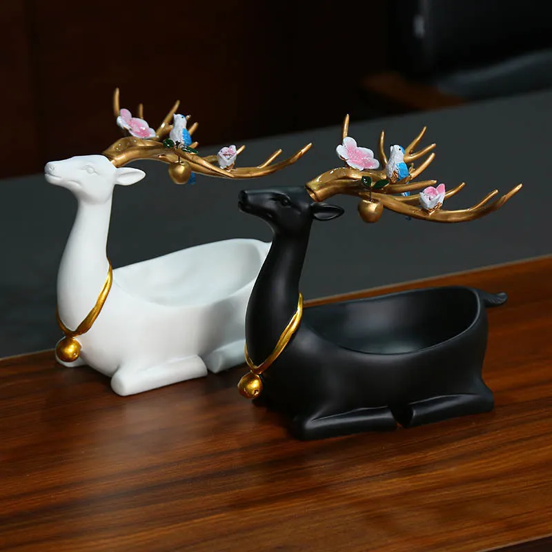 

Nordic Style Creative Elk Decoration Home Living Room Porch Key Storage Decoration Joe Home Moving Storage Decoration