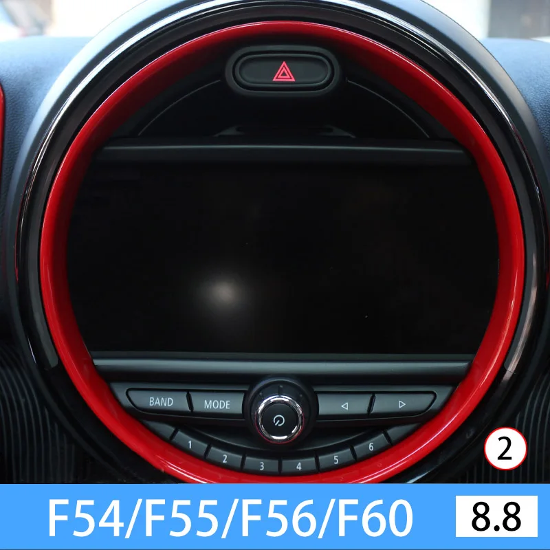 Red-2 8.8 Автомобильные аксессуары для внутренней отделки рулевого колеса, декоративная крышка автомобиля-Стайлинг для MINI Cooper S F54 F55 F56 F60 Clubman Countryman - Название цвета: Red-2 8.8