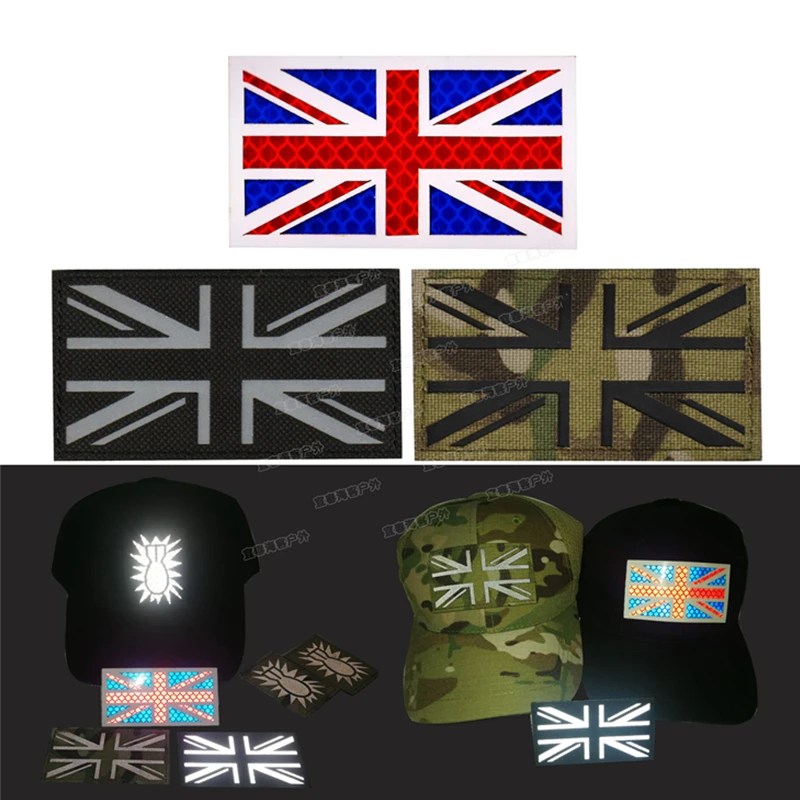 Британский национальный флаг Светоотражающая тканевая нашивка нашивки Военная
