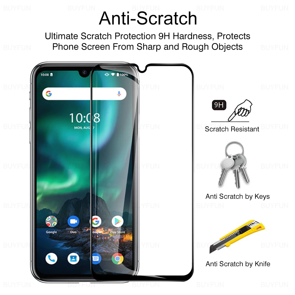 Защитное закаленное стекло для UMIDIGI Bison Glas 2 шт. полное покрытие Защита экрана 6 3