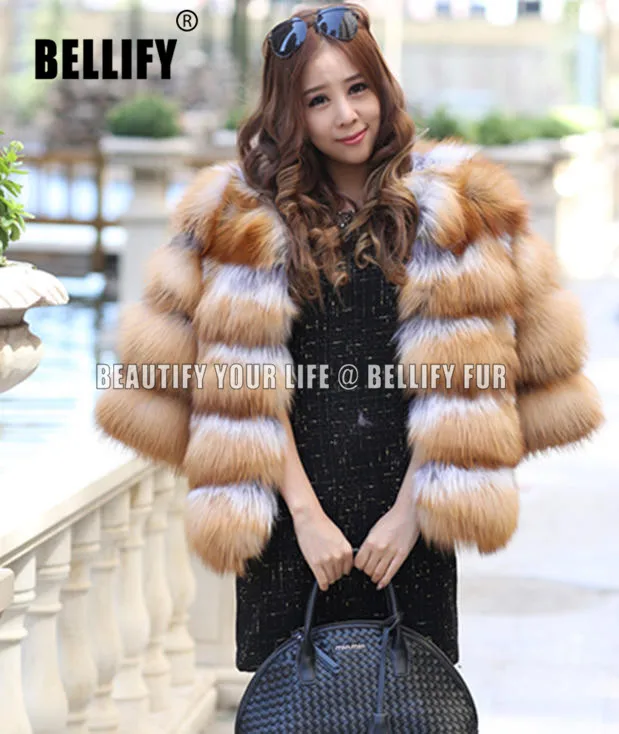 Высококачественное удивительное Женское пальто из натурального красного