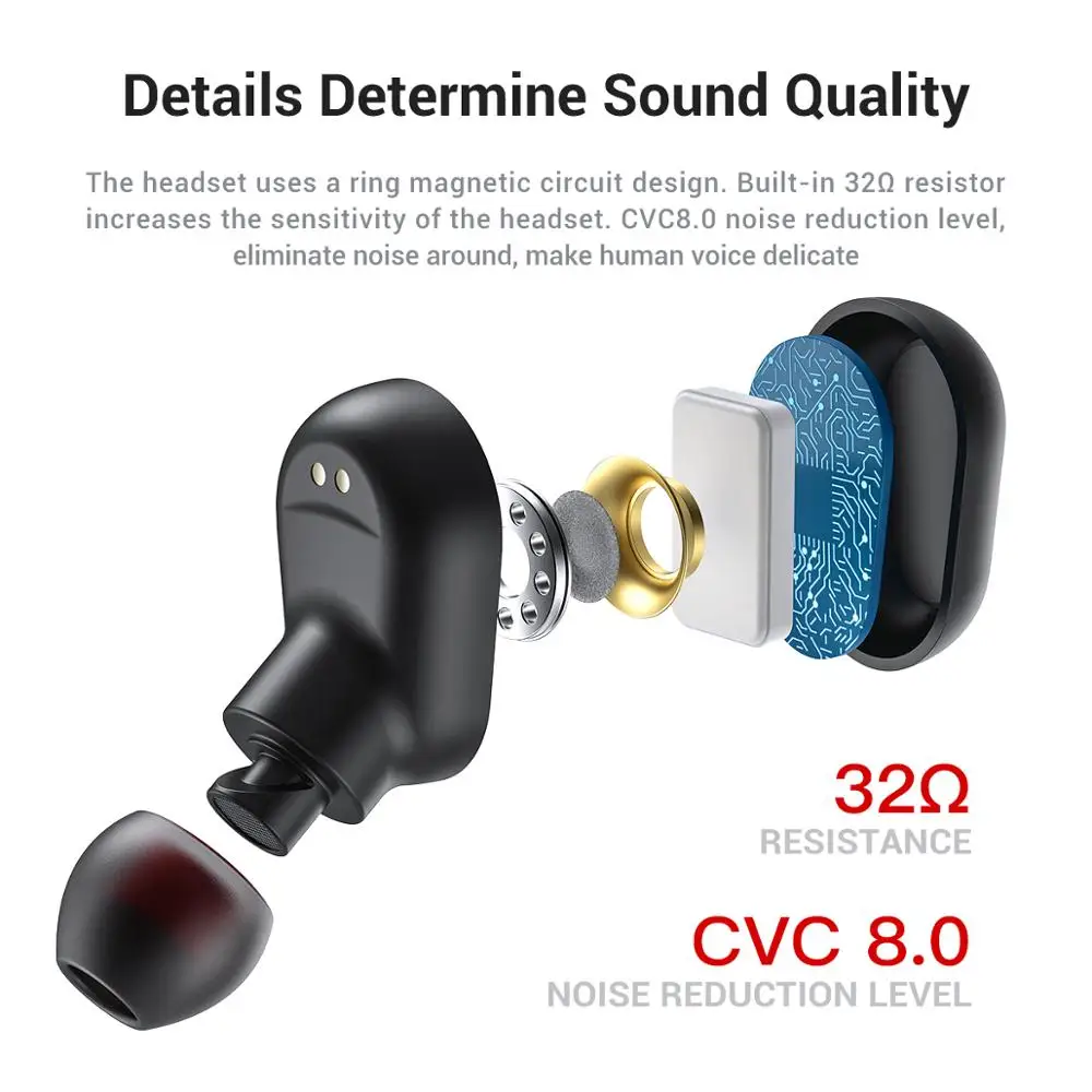 wireless earphones bluetooth tws 5 0 true cordless mic led display mini in ear sports earbuds for iphone xiaomi free global shipping