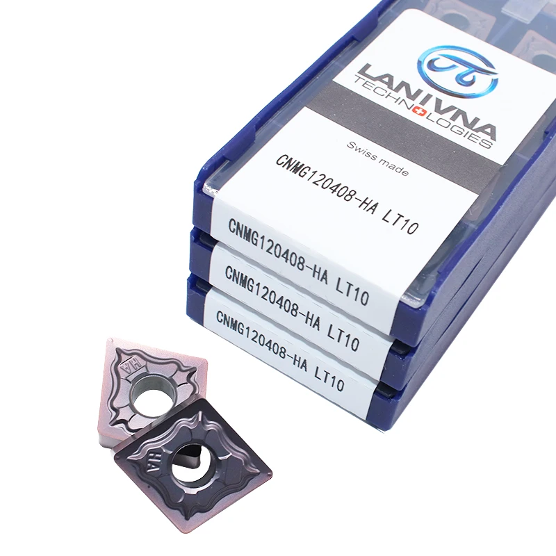 

10 шт., CNMG120408-HA LT10, карбидные вставки, высококачественный внешний токарный инструмент, токарный станок с ЧПУ, режущий инструмент, аксессуары ...
