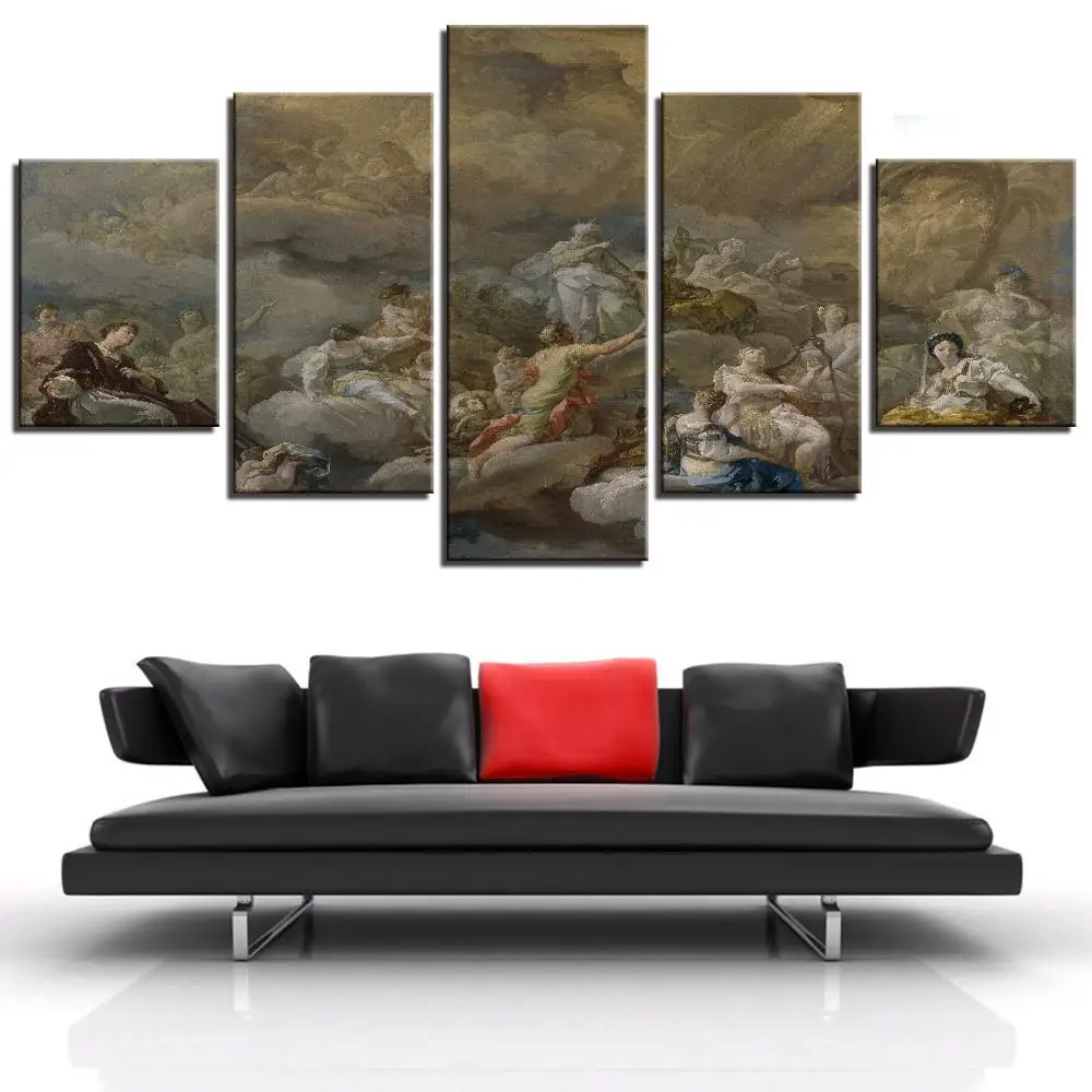 Настенная Картина на холсте домашний декор 5 шт. европейская картина маслом Иисус