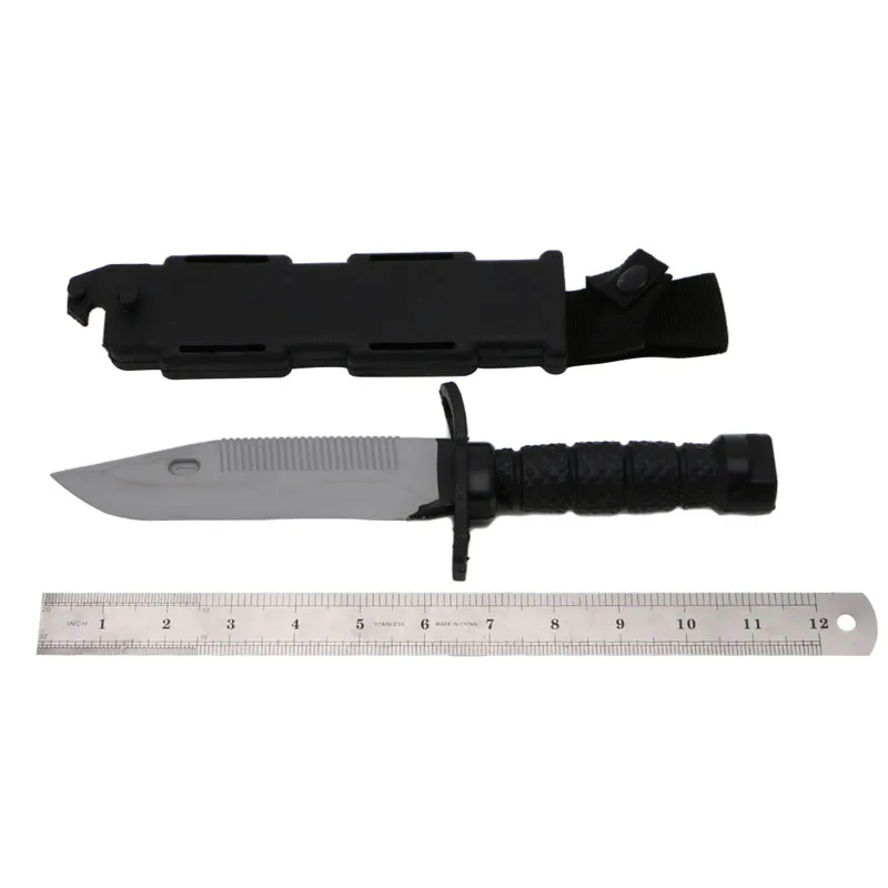 

Plastic Case Rubber Knife Soft Blade Bayonet Cosplay Military War Movie Prop Hot