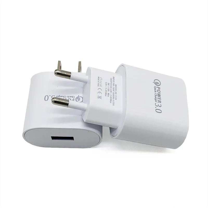 Быстрое зарядное устройство USB 3 0 18 Вт QC3.0 QC быстрое для iPhone Samsung Xiaomi Huawei настенный