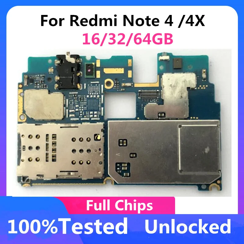 Материнская плата для Xiaomi Redmi Note 4/4X 16 ГБ 32 64 | Мобильные телефоны и аксессуары