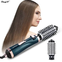 2 in 1 rotating brush hot air styler comb curling iron roll styling brush hair dryer blow with nozzles 2 speed 3 heat setting