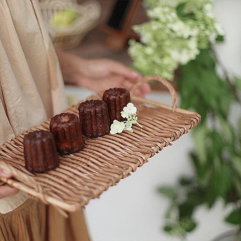 Обеденные тарелки из ротанга суши тарелка фруктовый хлеб торт десертные