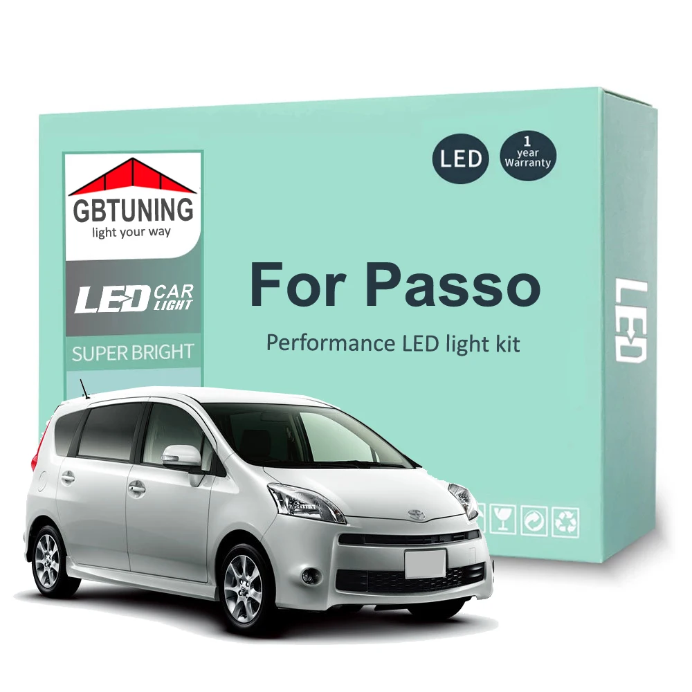 

LED Interior Light Bulb Kit For Toyota Passo 2004-2016 2017 2018 2019 2020 2021 Car Dome Map Trunk Lamp Canbus Error Free 100%
