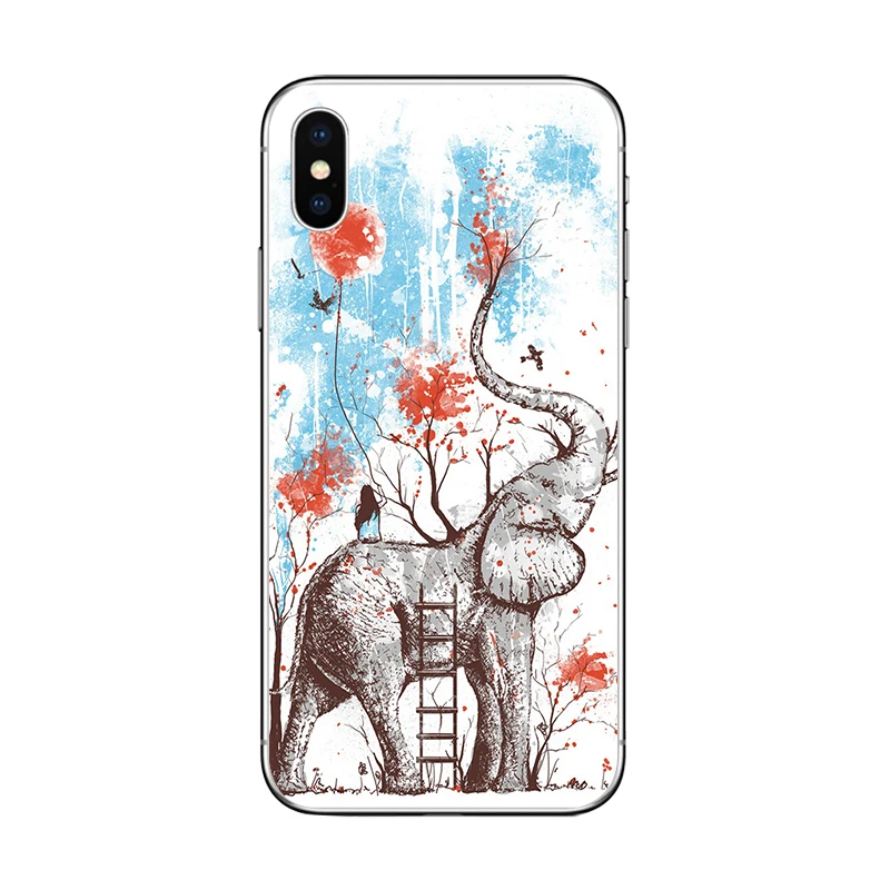 Ciciber этнический чехол со слоном для телефона Apple iPhone 7 8 6 6s Plus X XR XS MAX из мягкого ТПУ
