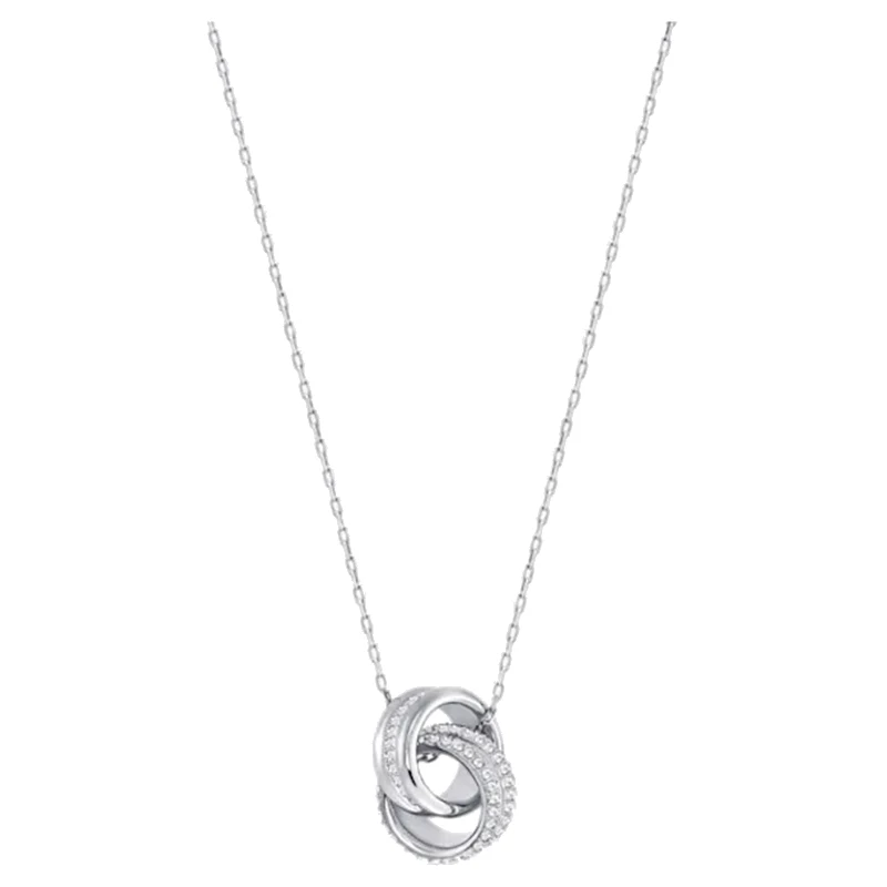 

Fashion Simple Pendant Necklace Crystals Zircon Crown Rose Gold Color Classic Shiny Clavicle Chain For Women Party Jewelry Gifts