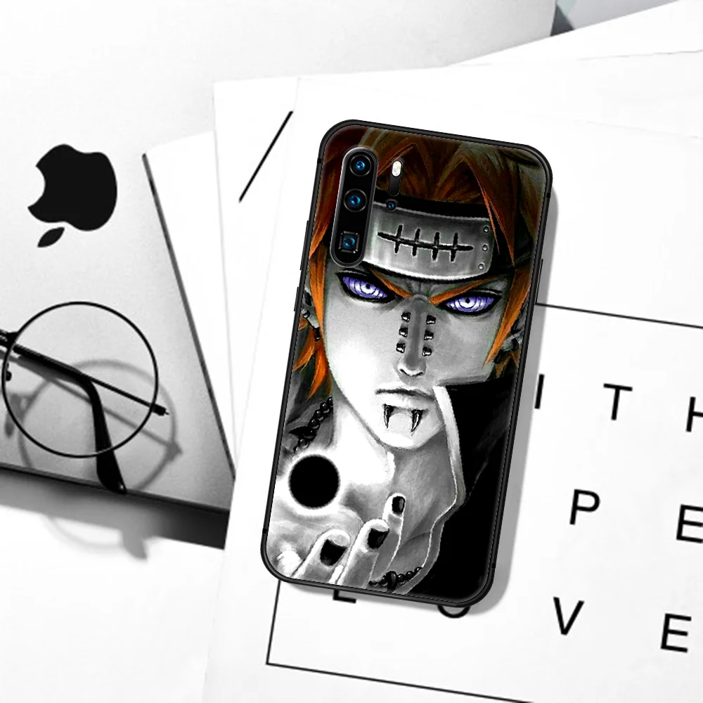 

N-Naruto Akatsukis Anime Phone Case For Huawei P Mate 10 20 30 40 Pro Lite Smart 2019 2021 black Etui Pretty Back Luxury Hoesjes