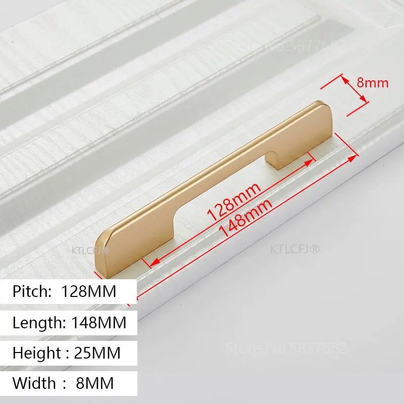 Ручка для кухонного шкафа квадратная U образная золотая ручка выдвижного ящика