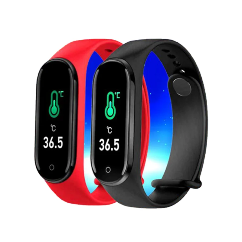 

Smart Watch Fitness Bracelet Pedometer Body Thermometer Bluetooth Water Proof Heart Rate Monitor Wristband Men Women Smartwatch