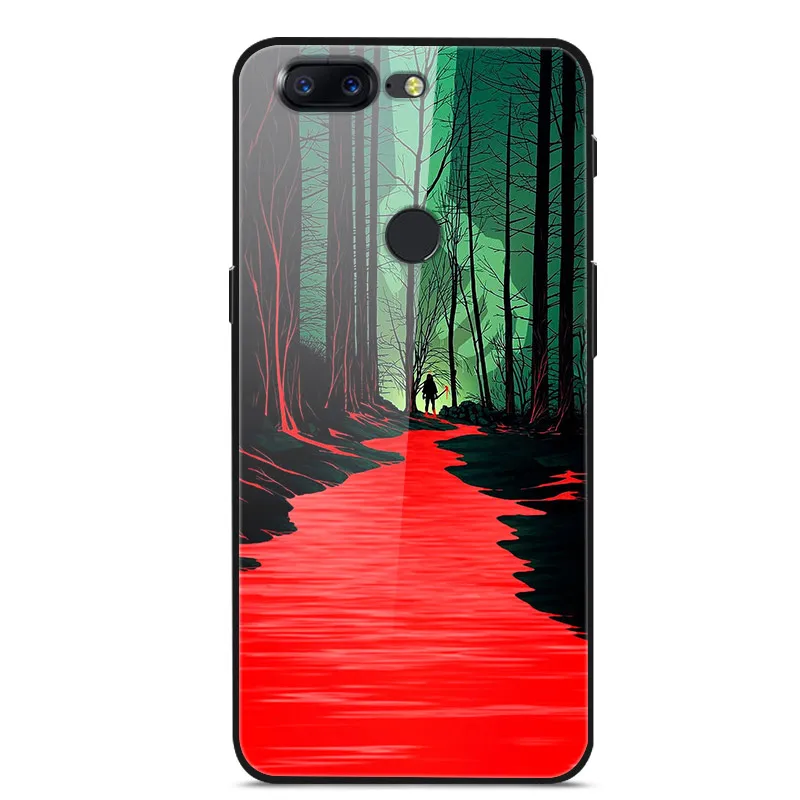

Tempered Glass Case For Oneplus 5 5T Cover Soft Bumper Shockproof Funda For One plus 5 5T Oneplus 5T 5 t Phone Case